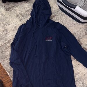 Vineyard Vines Deep Blue Hooded Shirt